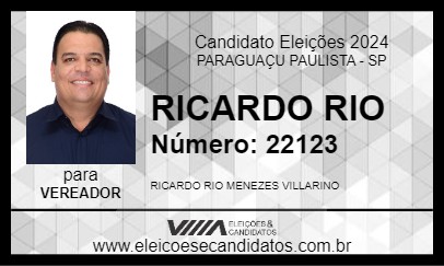 Candidato RICARDO RIO 2024 - PARAGUAÇU PAULISTA - Eleições