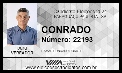 Candidato CONRADO 2024 - PARAGUAÇU PAULISTA - Eleições