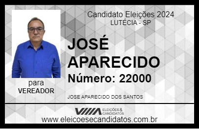 Candidato JOSÉ APARECIDO 2024 - LUTÉCIA - Eleições