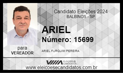 Candidato ARIEL 2024 - BALBINOS - Eleições