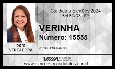 Candidato VERINHA 2024 - BALBINOS - Eleições