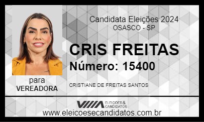 Candidato CRIS FREITAS 2024 - OSASCO - Eleições