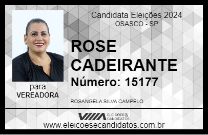 Candidato ROSE CADEIRANTE 2024 - OSASCO - Eleições