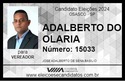 Candidato ADALBERTO DO OLARIA 2024 - OSASCO - Eleições