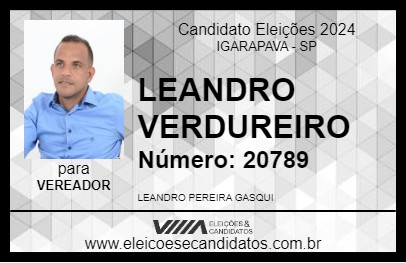 Candidato LEANDRO VERDUREIRO 2024 - IGARAPAVA - Eleições