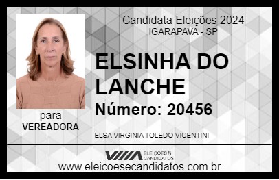 Candidato ELSINHA DO LANCHE 2024 - IGARAPAVA - Eleições