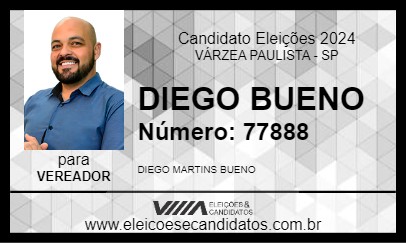 Candidato DIEGO BUENO 2024 - VÁRZEA PAULISTA - Eleições