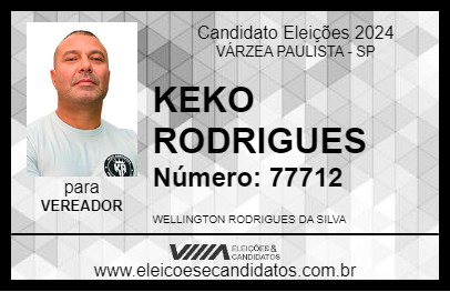 Candidato KEKO RODRIGUES 2024 - VÁRZEA PAULISTA - Eleições