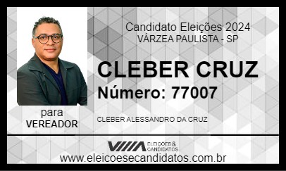 Candidato CLEBER CRUZ 2024 - VÁRZEA PAULISTA - Eleições