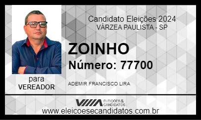 Candidato ZOINHO 2024 - VÁRZEA PAULISTA - Eleições