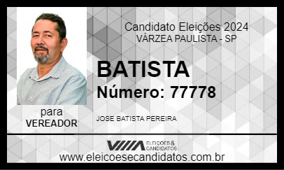 Candidato BATISTA 2024 - VÁRZEA PAULISTA - Eleições