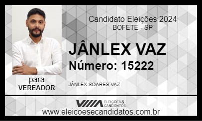 Candidato JÂNLEX VAZ 2024 - BOFETE - Eleições