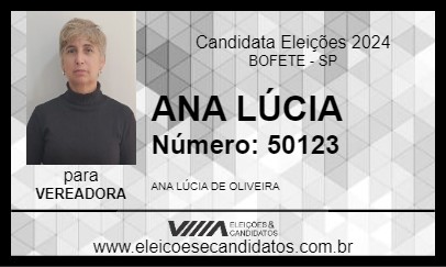 Candidato ANA LÚCIA 2024 - BOFETE - Eleições