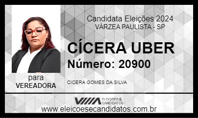 Candidato CÍCERA UBER 2024 - VÁRZEA PAULISTA - Eleições