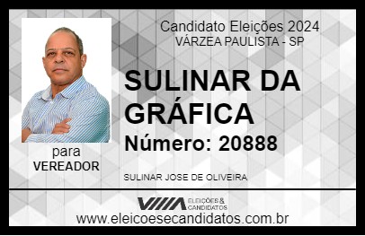 Candidato SULINAR DA GRÁFICA 2024 - VÁRZEA PAULISTA - Eleições