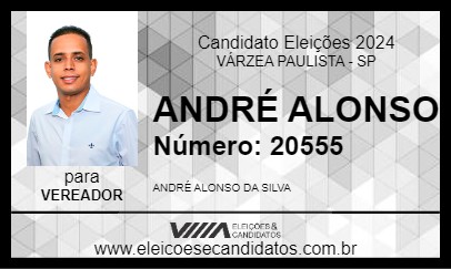 Candidato ANDRÉ ALONSO 2024 - VÁRZEA PAULISTA - Eleições