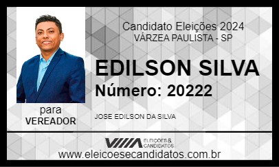 Candidato EDILSON SILVA 2024 - VÁRZEA PAULISTA - Eleições