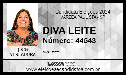 Candidato DIVA LEITE 2024 - VÁRZEA PAULISTA - Eleições