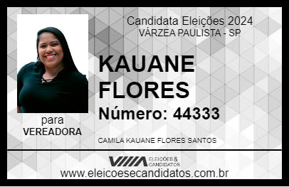 Candidato KAUANE FLORES 2024 - VÁRZEA PAULISTA - Eleições