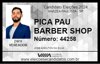 Candidato PICA PAU BARBER SHOP 2024 - VÁRZEA PAULISTA - Eleições