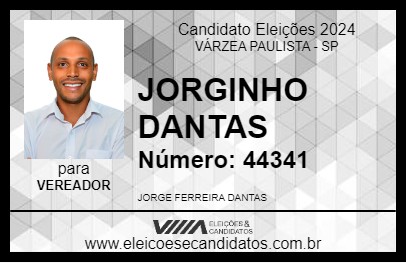 Candidato JORGINHO DANTAS 2024 - VÁRZEA PAULISTA - Eleições