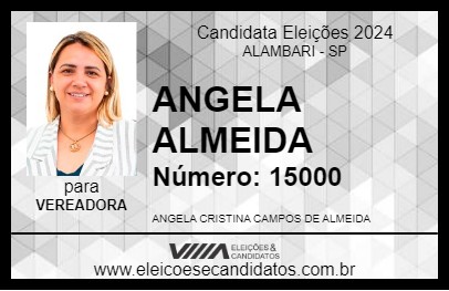 Candidato ANGELA ALMEIDA 2024 - ALAMBARI - Eleições