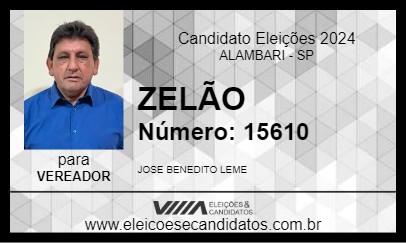 Candidato ZELÃO 2024 - ALAMBARI - Eleições