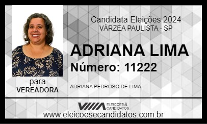 Candidato ADRIANA LIMA 2024 - VÁRZEA PAULISTA - Eleições