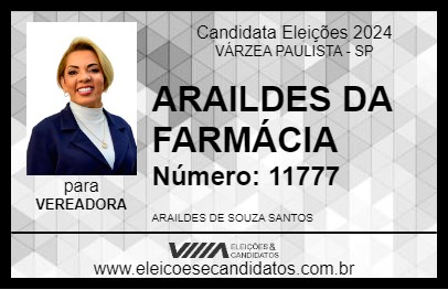 Candidato ARAILDES DA FARMÁCIA 2024 - VÁRZEA PAULISTA - Eleições