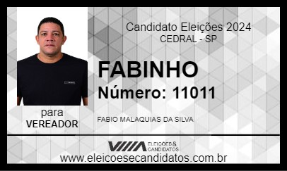 Candidato FABINHO 2024 - CEDRAL - Eleições