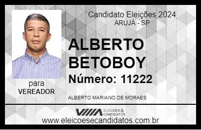 Candidato ALBERTO BETOBOY 2024 - ARUJÁ - Eleições