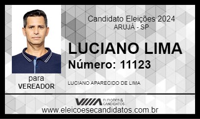 Candidato LUCIANO LIMA 2024 - ARUJÁ - Eleições