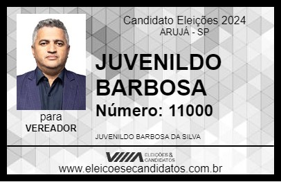 Candidato JUVENILDO BARBOZA 2024 - ARUJÁ - Eleições