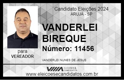 Candidato VANDERLEI BIREQUE 2024 - ARUJÁ - Eleições