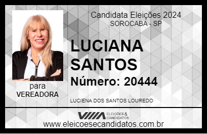 Candidato LUCIANA SANTOS 2024 - SOROCABA - Eleições