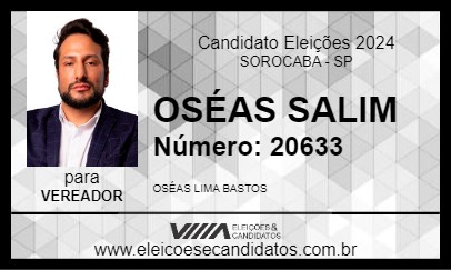 Candidato OSÉAS SALIM 2024 - SOROCABA - Eleições