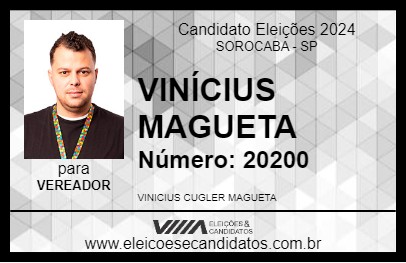 Candidato VINÍCIUS MAGUETA 2024 - SOROCABA - Eleições