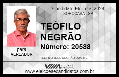 Candidato TEÓFILO NEGRÃO 2024 - SOROCABA - Eleições