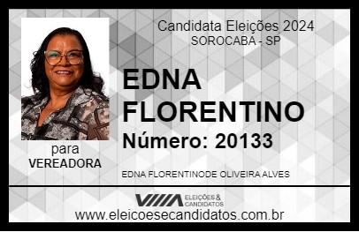 Candidato EDNA FLORENTINO 2024 - SOROCABA - Eleições