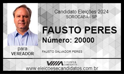 Candidato FAUSTO PERES 2024 - SOROCABA - Eleições