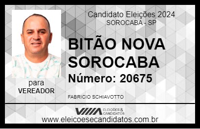 Candidato BITÃO NOVA SOROCABA 2024 - SOROCABA - Eleições