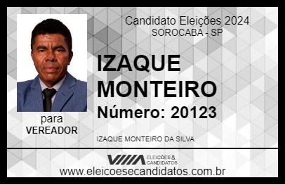 Candidato IZAQUE MONTEIRO 2024 - SOROCABA - Eleições