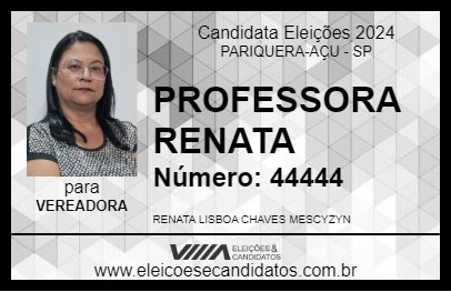 Candidato PROFESSORA RENATA 2024 - PARIQUERA-AÇU - Eleições