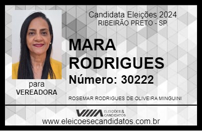 Candidato MARA RODRIGUES 2024 - RIBEIRÃO PRETO - Eleições