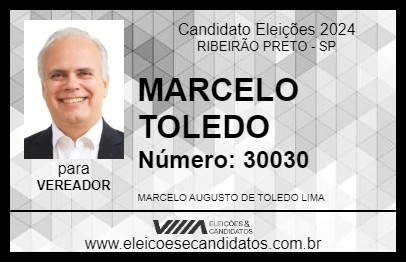 Candidato MARCELO TOLEDO 2024 - RIBEIRÃO PRETO - Eleições