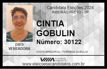 Candidato CINTIA GOBULIN 2024 - RIBEIRÃO PRETO - Eleições