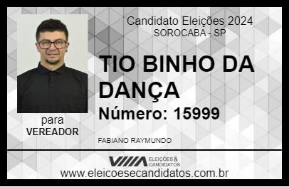 Candidato TIO BINHO DA DANÇA 2024 - SOROCABA - Eleições