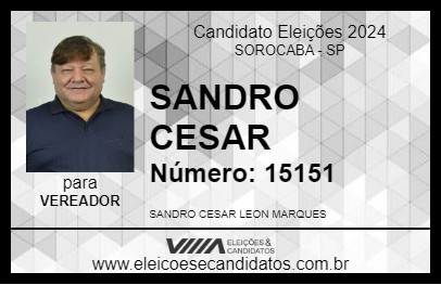 Candidato SANDRO CESAR 2024 - SOROCABA - Eleições