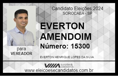 Candidato EVERTON AMENDOIM 2024 - SOROCABA - Eleições