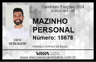 Candidato MAZINHO PERSONAL 2024 - SOROCABA - Eleições